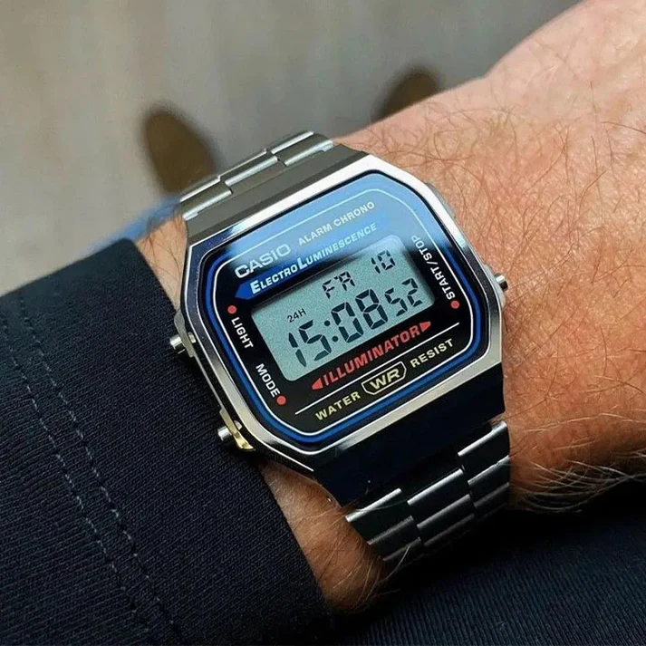 A168W | RELOJ CASIO VINTAGE PARA HOMBRE DE ACERO PLATEADO | CAS-147 - 3