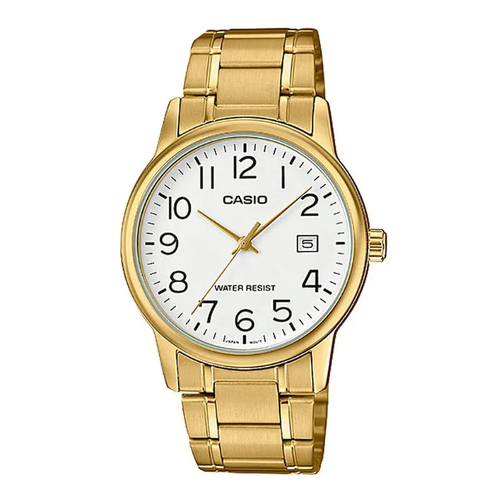 MTP-V002 | RELOJES CASIO PARA HOMBRE DE ACERO DORADO | CAS-20 - 1