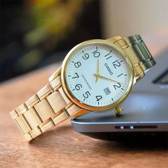 MTP-V002 | RELOJES CASIO PARA HOMBRE DE ACERO DORADO | CAS-20 - 2