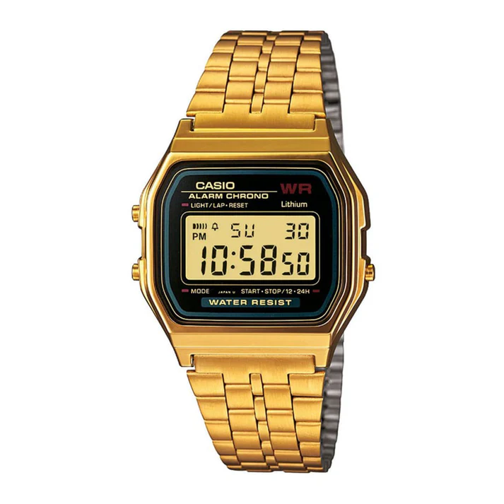 A159W | RELOJ VINTAGE CASIO PARA HOMBRE ACERO DORADO | CAS-14 - 1