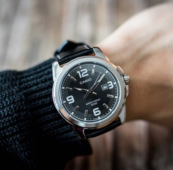 MTP-1314 | RELOJ CASIO PARA HOMBRE DE CUERO NEGRO | CAS-254 - 2