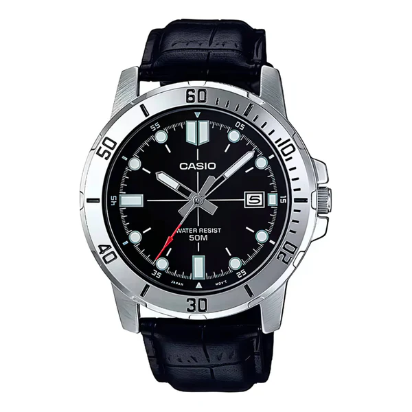 MTP-VD01 | RELOJ CASIO PARA HOMBRE DE CUERO NEGRO | CAS-265 - 1