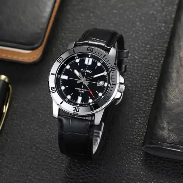 MTP-VD01 | RELOJ CASIO PARA HOMBRE DE CUERO NEGRO | CAS-265 - 2