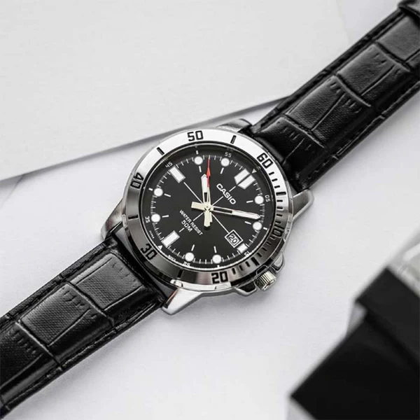 MTP-VD01 | RELOJ CASIO PARA HOMBRE DE CUERO NEGRO | CAS-265 - 3