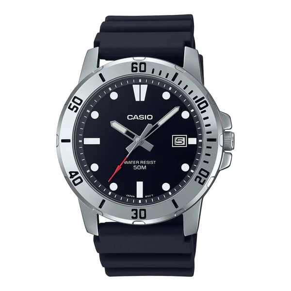 MTP-VD01 | RELOJ CASIO PARA HOMBRE DE RESINA NEGRO | CAS-261 - 1