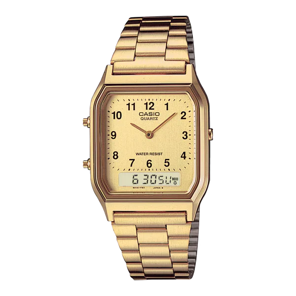 AQ-230GA-9B | RELOJ CASIO PARA HOMBRE DE ACERO DORADO | CAS-24 - 1