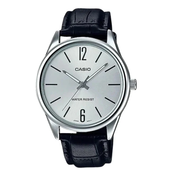 MTP-V005L-7B | RELOJ CASIO PARA HOMBRE DE CUERO NEGRO | CAS-236 - 1