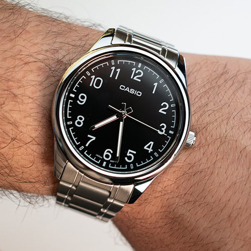 MTP-V005D-1B4 | RELOJ CASIO PARA HOMBRE DE ACERO NEGRO |  CAS-232 - 2