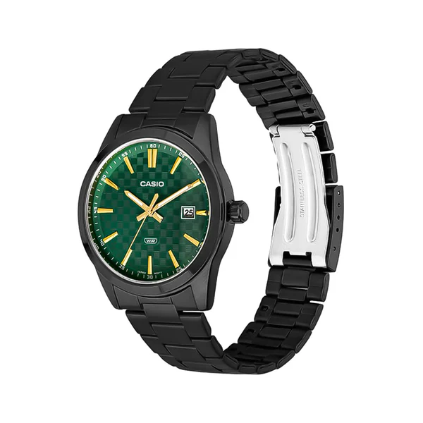 MTP-VD03B-3A | RELOJ CASIO PARA HOMBRE DE ACERO NEGRO | CAS-245 - 2