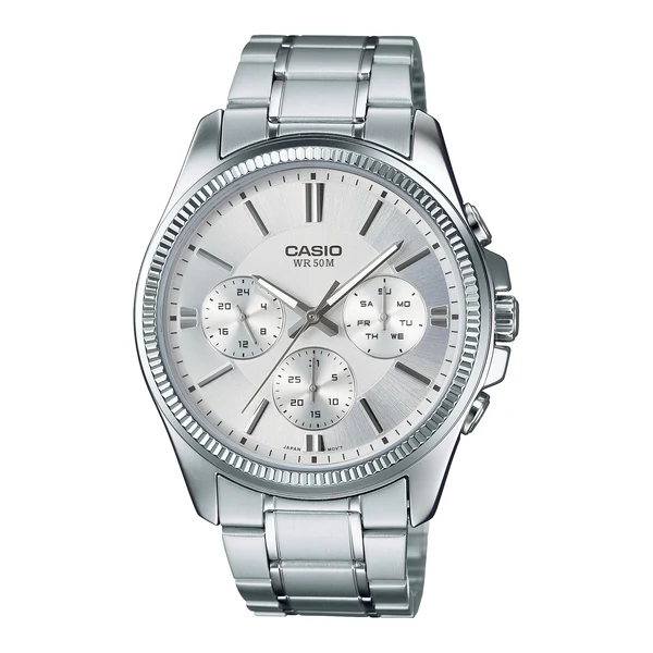 MTP-1375 | RELOJ CASIO PARA HOMBRE DE ACERO PLATEADO | CAS-225 - 1