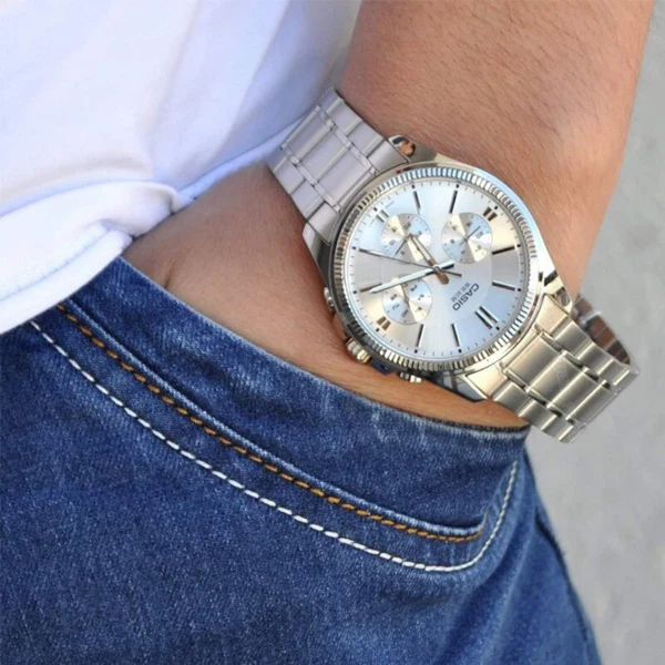 MTP-1375 | RELOJ CASIO PARA HOMBRE DE ACERO PLATEADO | CAS-225 - 2
