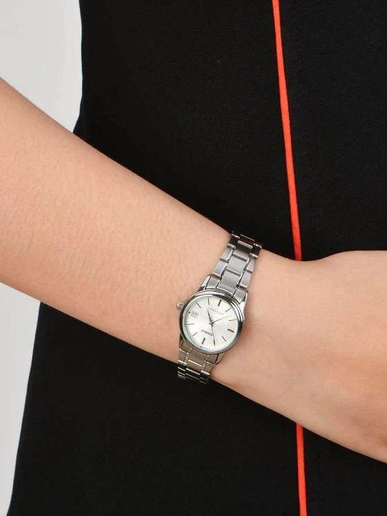 LTP-V005G-7A | RELOJES CASIO PARA MUJER DE ACERO PLATEADO  | CAS-214 - 2