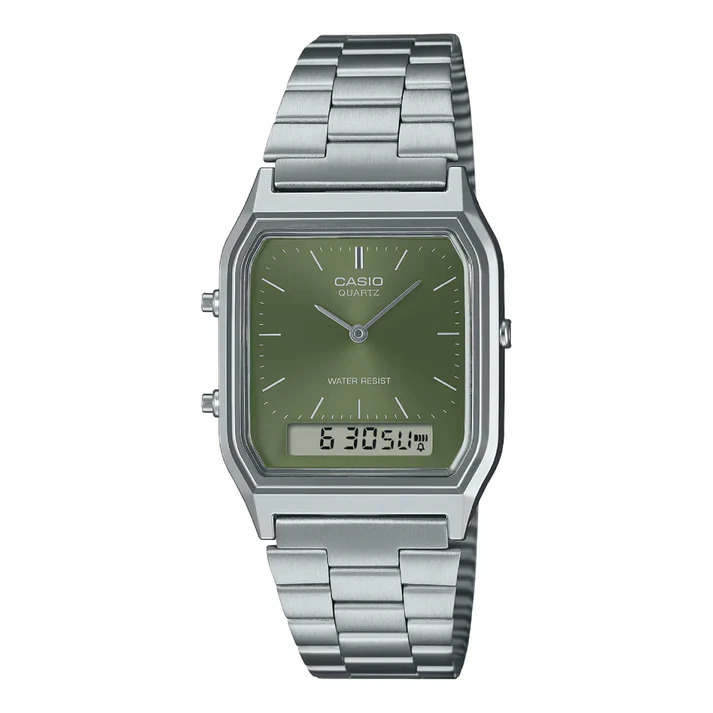 AQ-230 | RELOJ CASIO DE ACERO VERDE DIGITAL | CAS-53 - 1