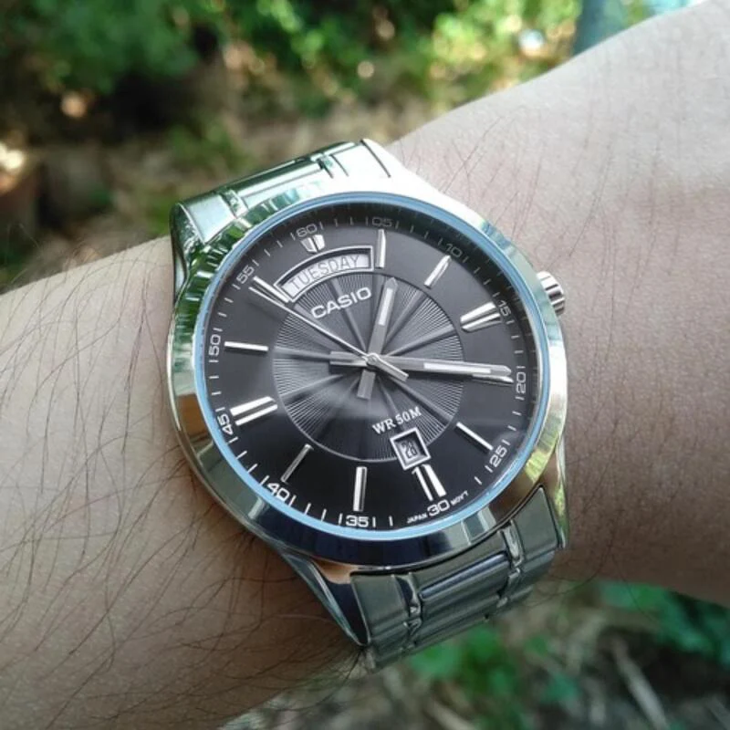 MTP-1381 | RELOJ CASIO HOMBRE DE ACERO GRAFITO | CAS-74 - 2