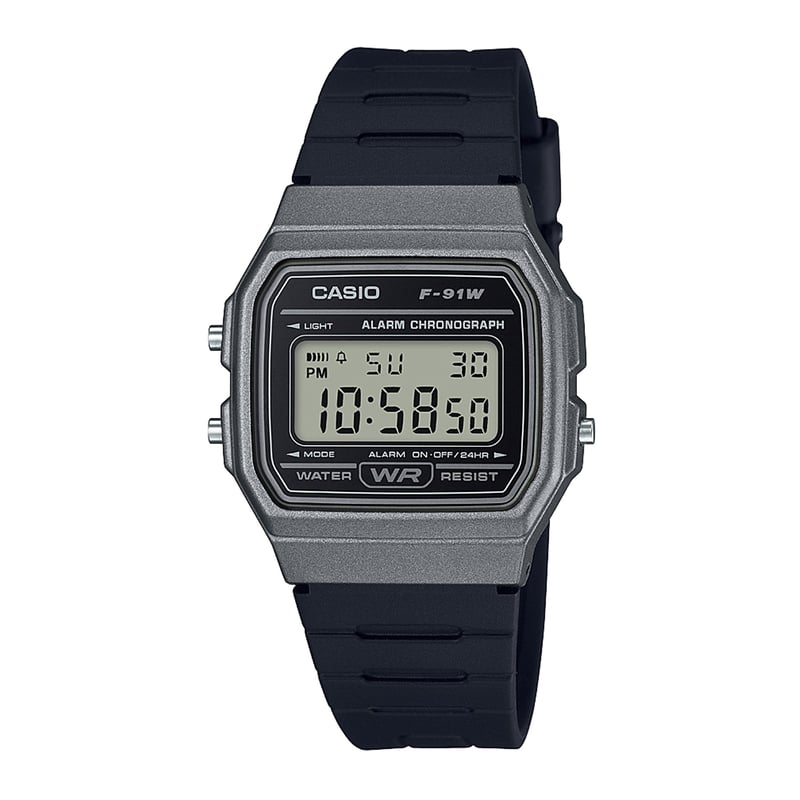 F-91WM-1BDF | RELOJ CASIO PARA HOMBRE DE RESINA NEGRO| CAS-1 - 1
