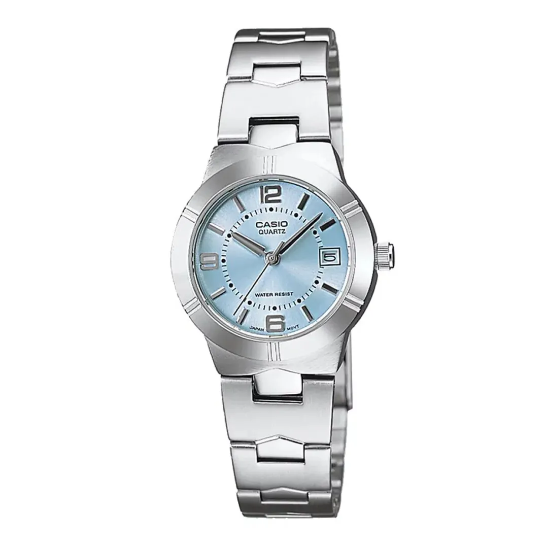 LTP-1241D | RELOJ CASIO PARA MUJER DE ACERO PLATEADO| CAS-192 - 1