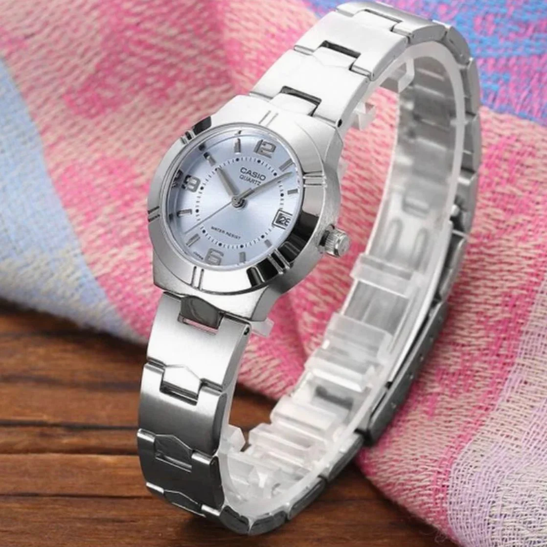 LTP-1241D | RELOJ CASIO PARA MUJER DE ACERO PLATEADO| CAS-192 - 2