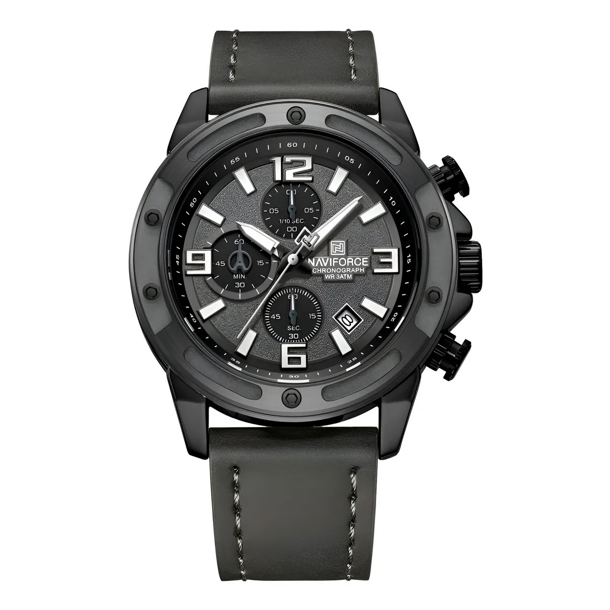 RELOJ NAVIFORCE NF 8074 DE CUERO PARA HOMBRE DE COLOR NEGRO | NAV-256 - 1