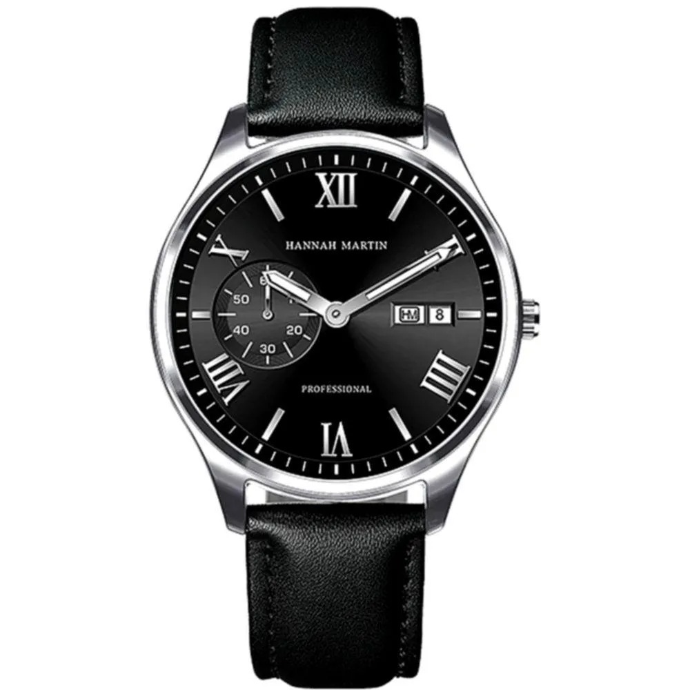 RELOJ HANNAH MARTIN HM-1233 ELEGANTE Y CASUAL NEGRO | HAN-120 - 1