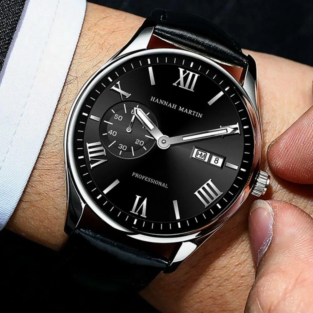 RELOJ HANNAH MARTIN HM-1233 ELEGANTE Y CASUAL NEGRO | HAN-120 - 3