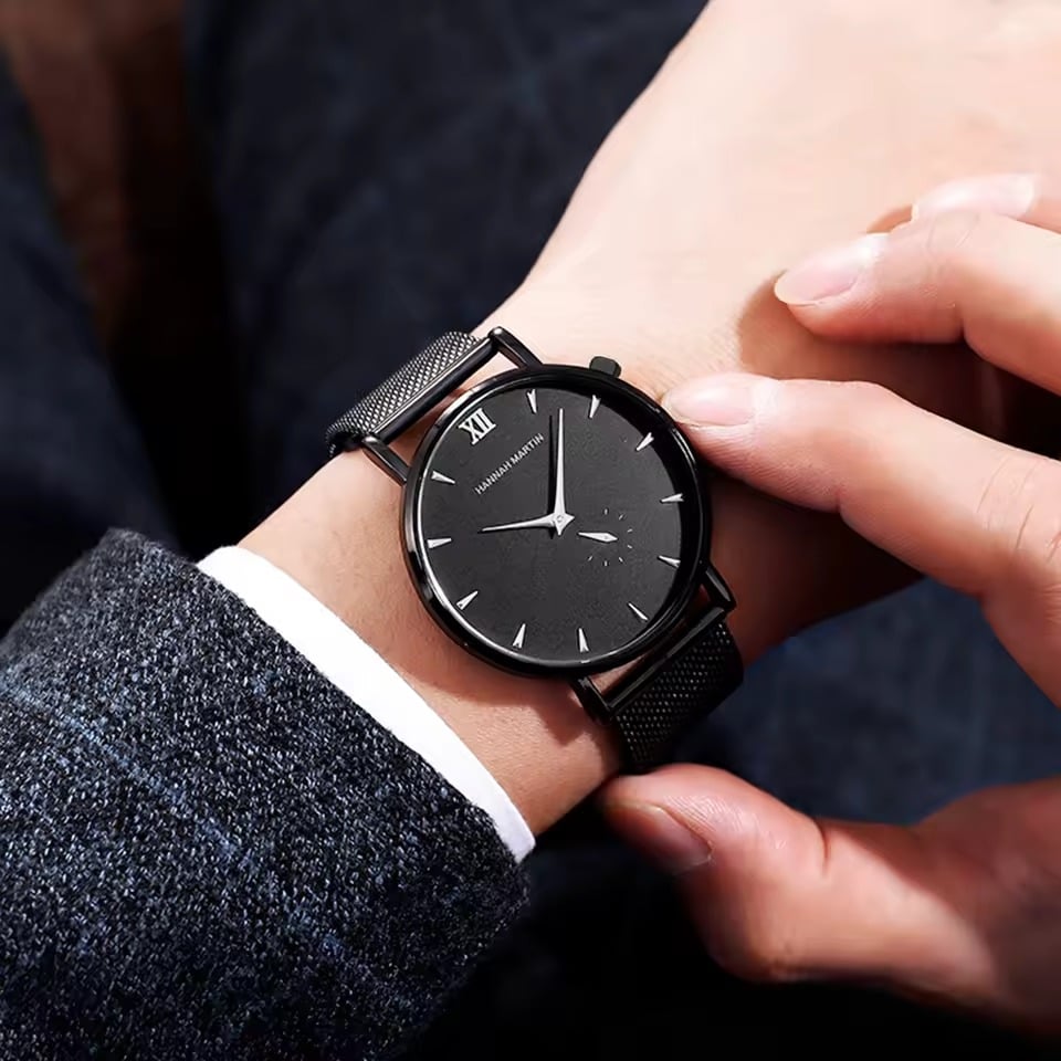 RELOJ HANNAH MARTIN - ELEGANTE - NEGRO PARA HOMBRE | HAN-128 - 2