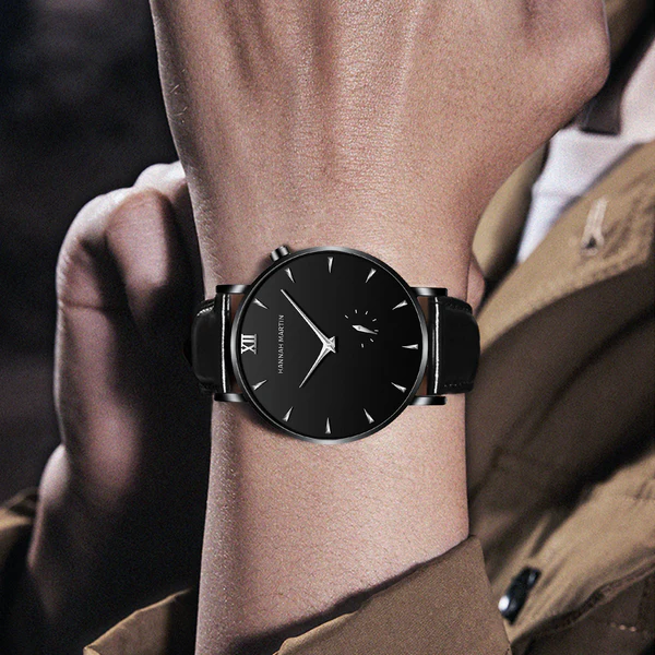 RELOJ HANNAH MARTIN - ELEGANTE Y CASUAL - NEGRO PARA HOMBRE | HAN-129 - 2