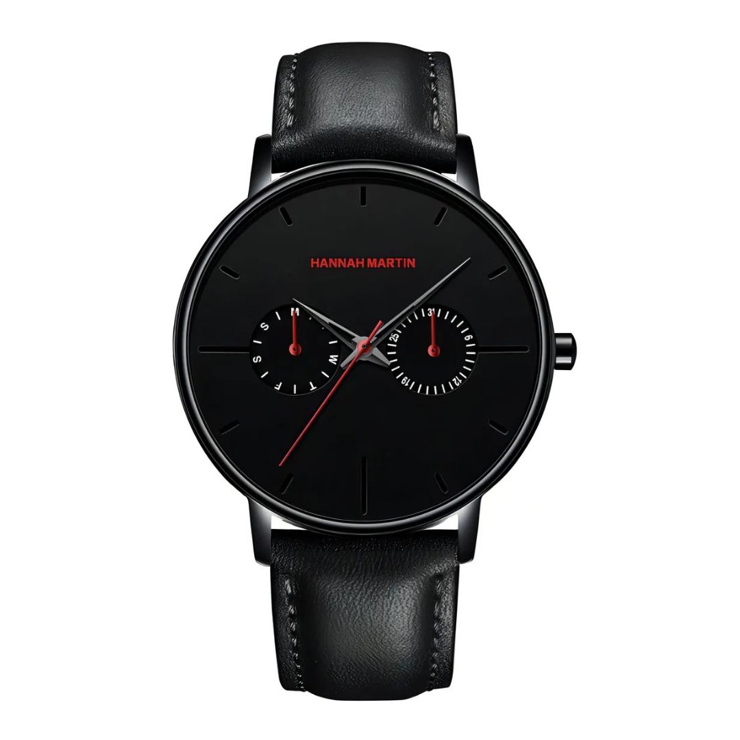 RELOJ HANNAH MARTIN ELEGANTE Y CASUAL NEGRO PARA HOMBRE | HAN-139 - 1