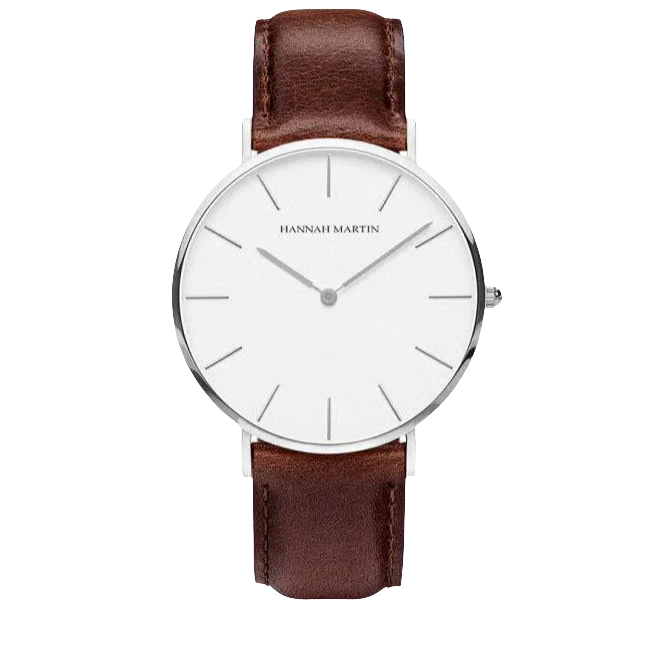 RELOJ ORGINAL HANNAH MARTIN HM-CH02- ELEGANTE Y CASUAL MARRON | HAN-146 - 1