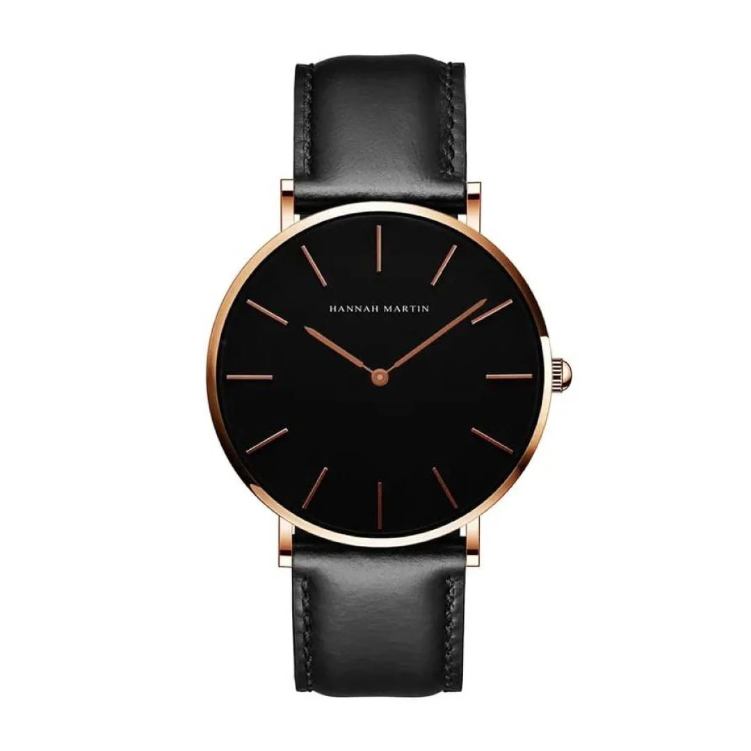 RELOJ HANNAH MARTIN - ELEGANTE Y CASUAL NEGRO PARA HOMBRE | HAN-147 - 1