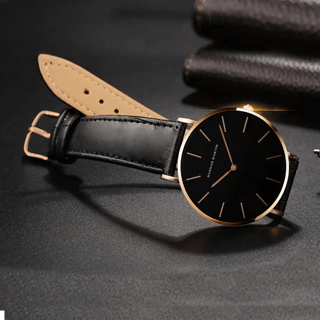 RELOJ HANNAH MARTIN - ELEGANTE Y CASUAL NEGRO PARA HOMBRE | HAN-147 - 2