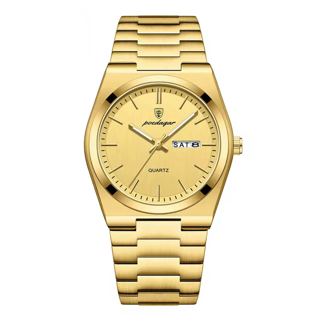 RELOJ POEDAGAR DORADO PARA HOMBRE - ELEGANTE | POE-9 - 1