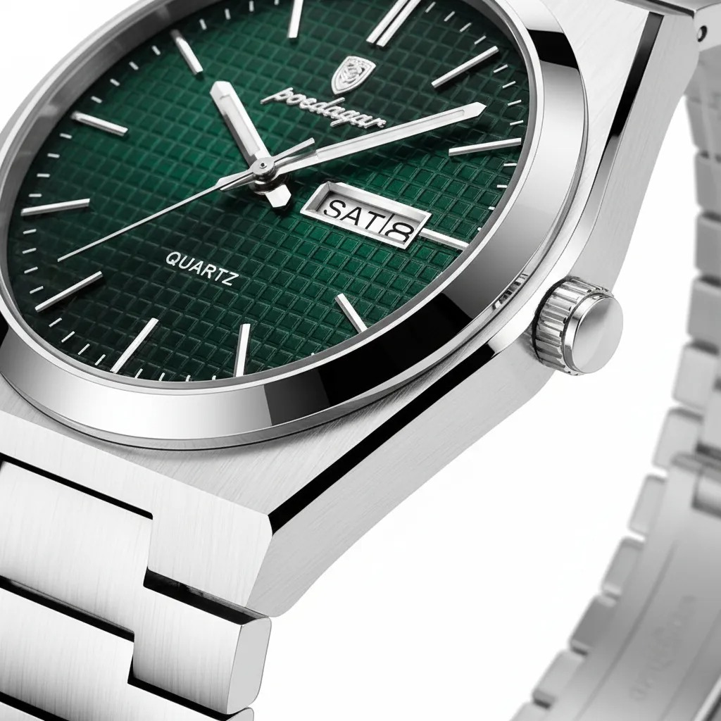RELOJ POEDAGAR DE ACERO PARA HOMBRE COLOR PLATEADO | POE-37 - 2
