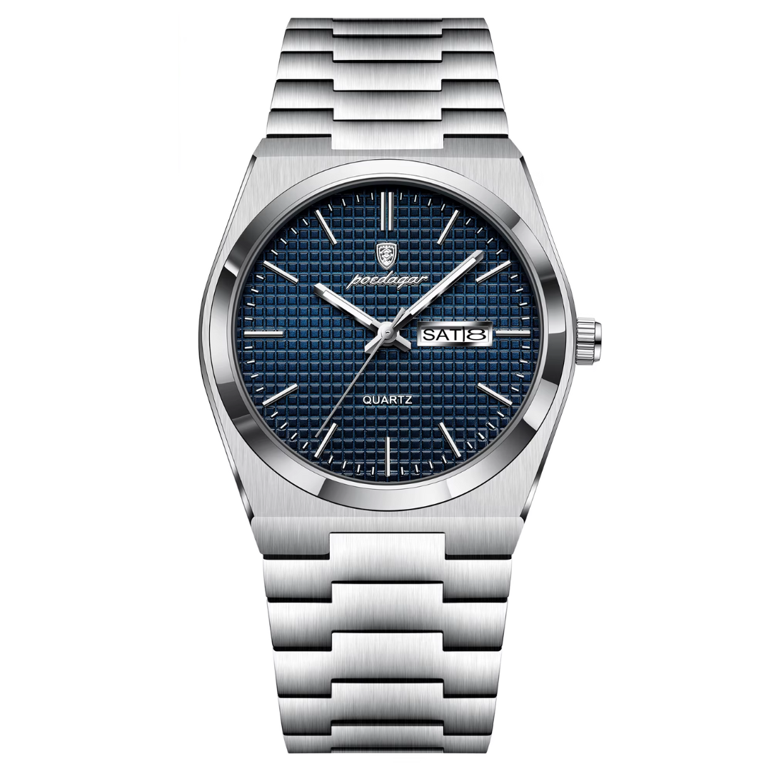 RELOJ POEDAGAR DE ACERO PARA HOMBRE DE COLOR AZUL | POE-34 - 1