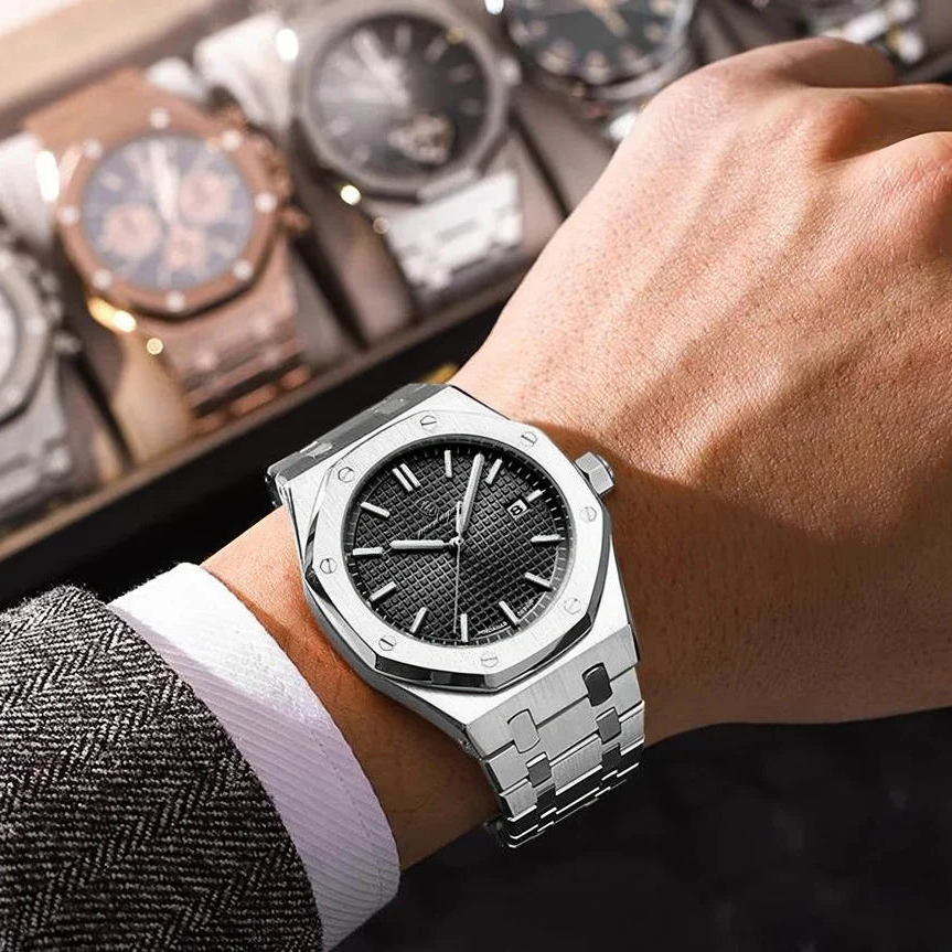 RELOJ POEDAGAR - ELEGANTE NEGRO PARA HOMBRE | POE-11 - 2