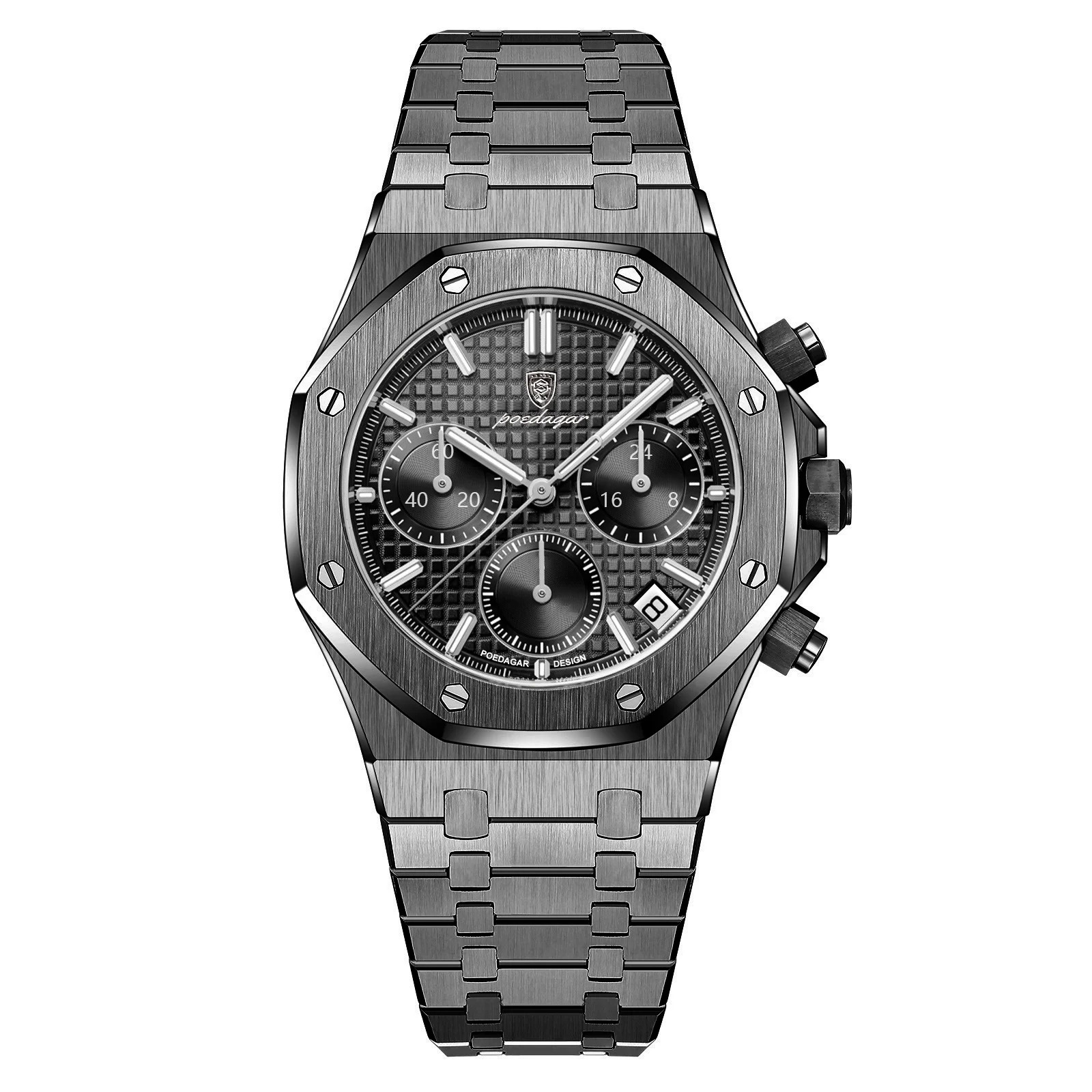 RELOJ POEDAGAR - ELEGANTE TOTAL BLACK PARA HOMBRE | POE-19 - 1