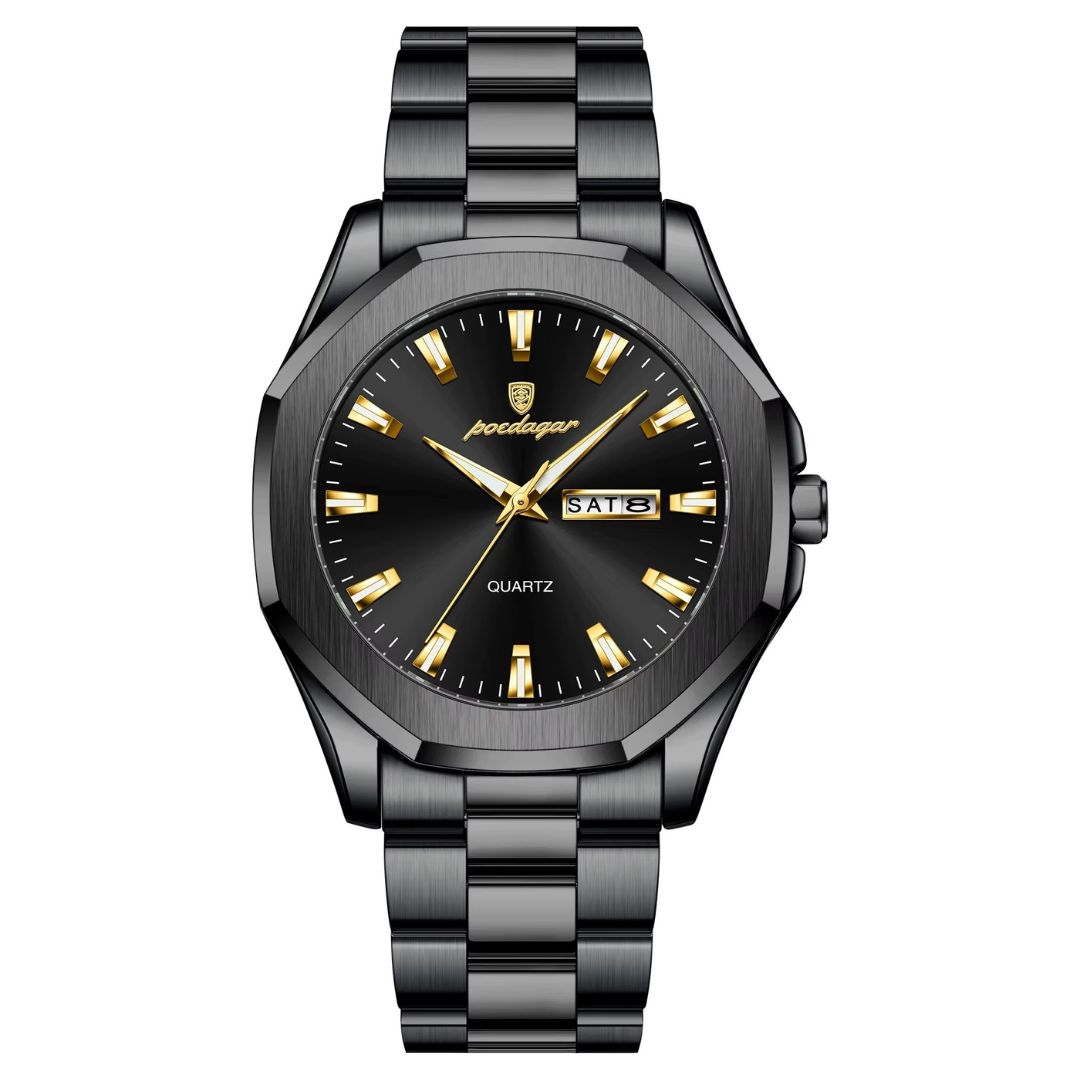 RELOJ POEDAGAR - ELEGANTE NEGRO PARA HOMBRE | POE-23 - 1