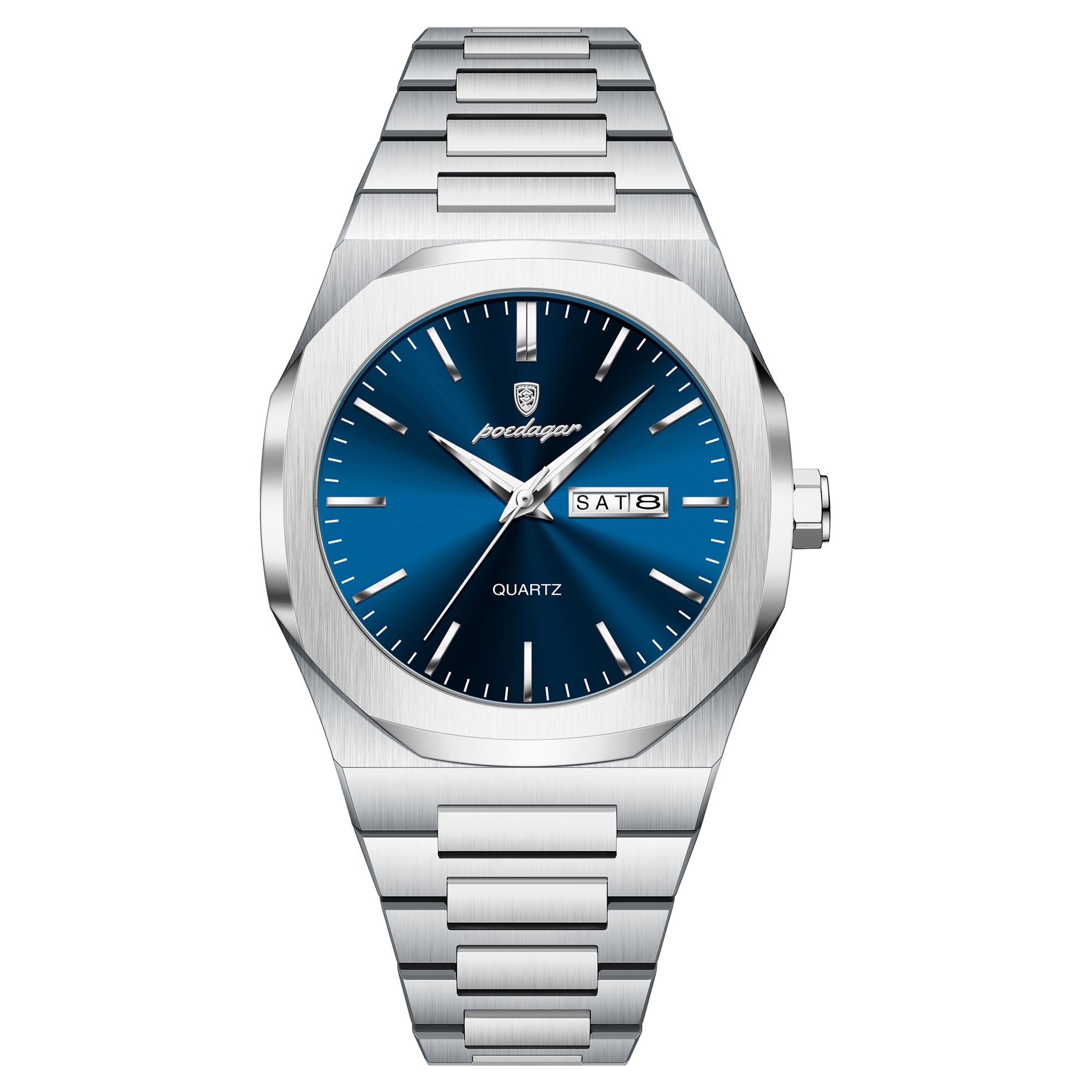 RELOJ POEDAGAR - ELEGANTE PLATEADO PARA HOMBRE | POE-26 - 1
