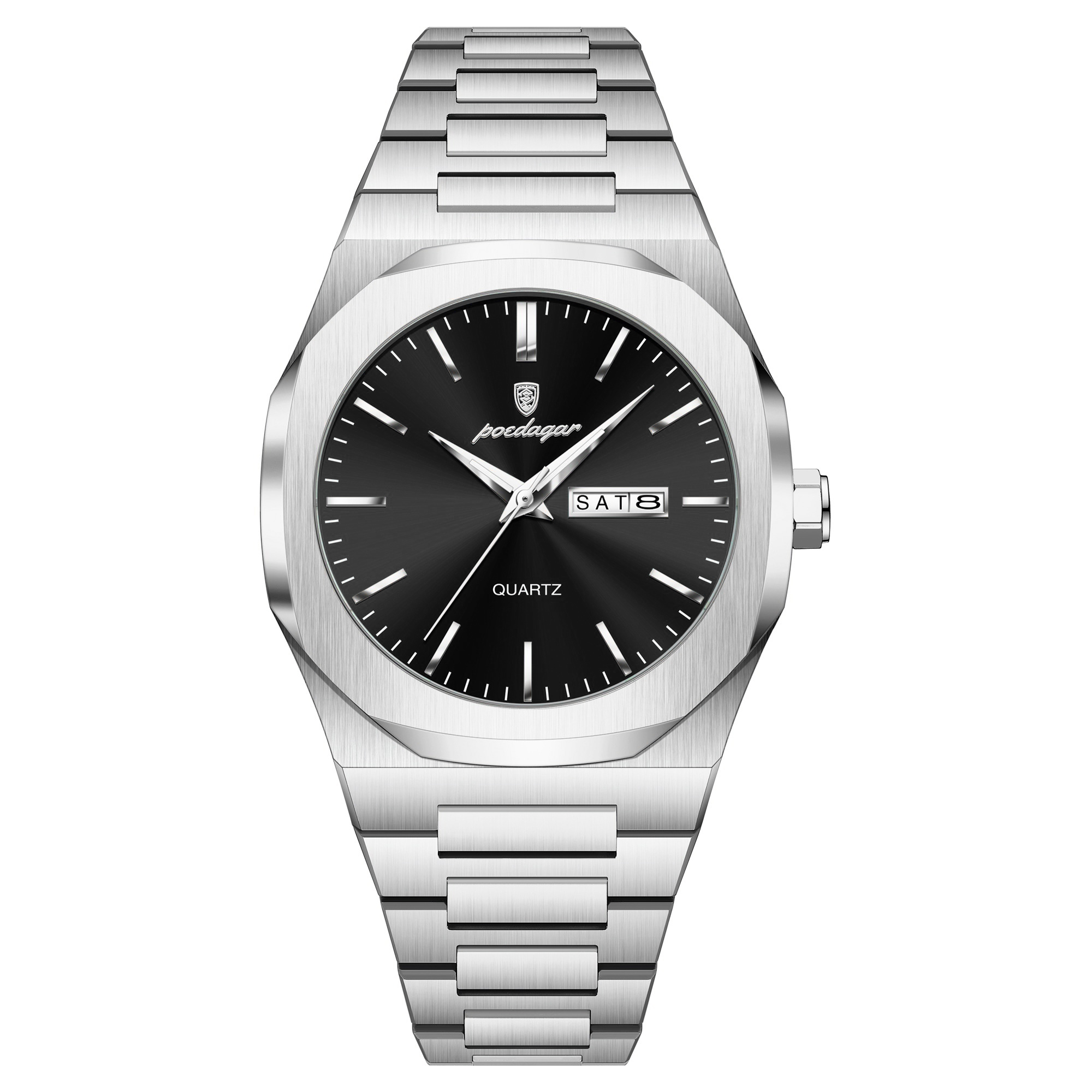 RELOJ POEDAGAR - ELEGANTE PLATEADO PARA HOMBRE | POE-27 - 1
