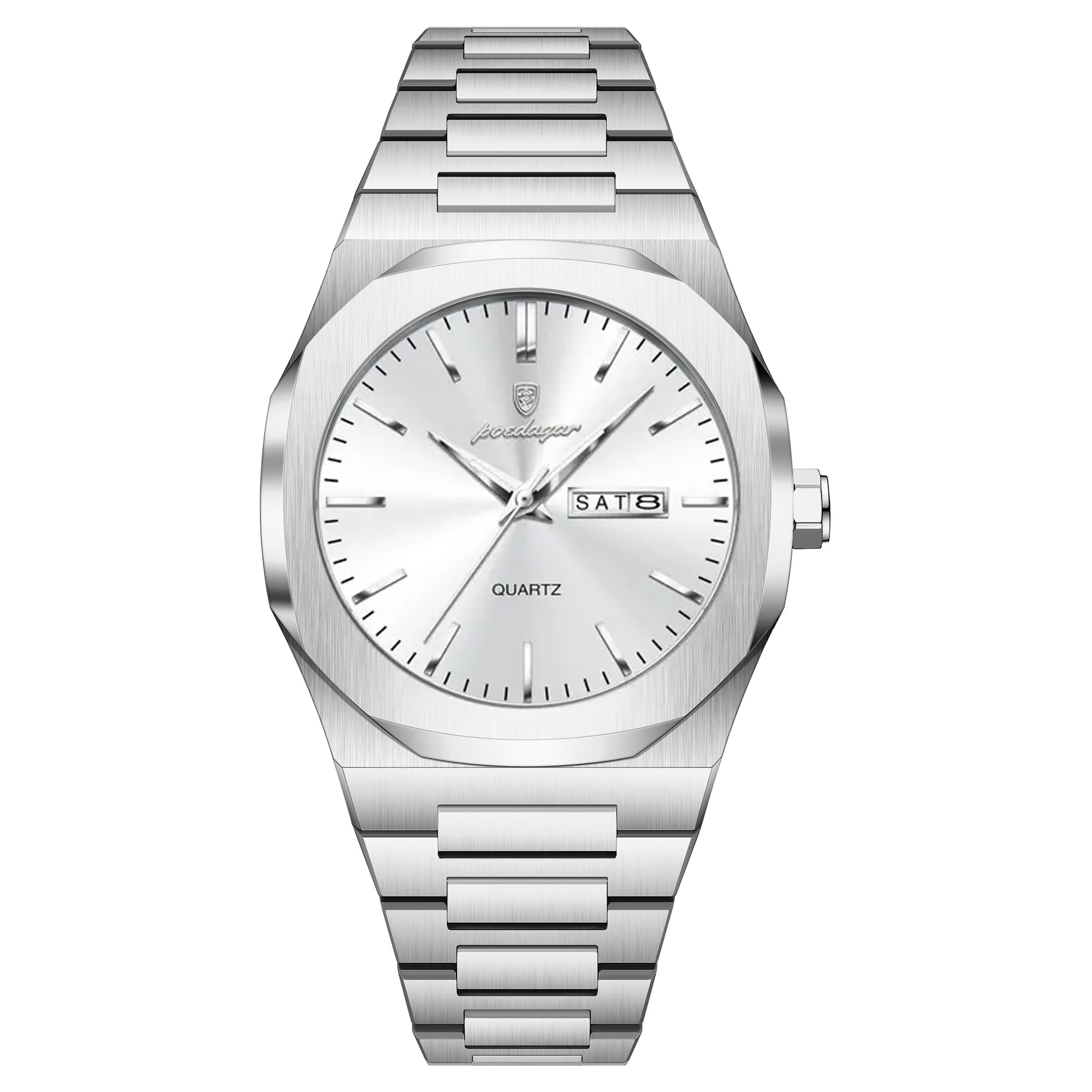 RELOJ POEDAGAR - ELEGANTE PLATEADO PARA HOMBRE | POE-28 - 1