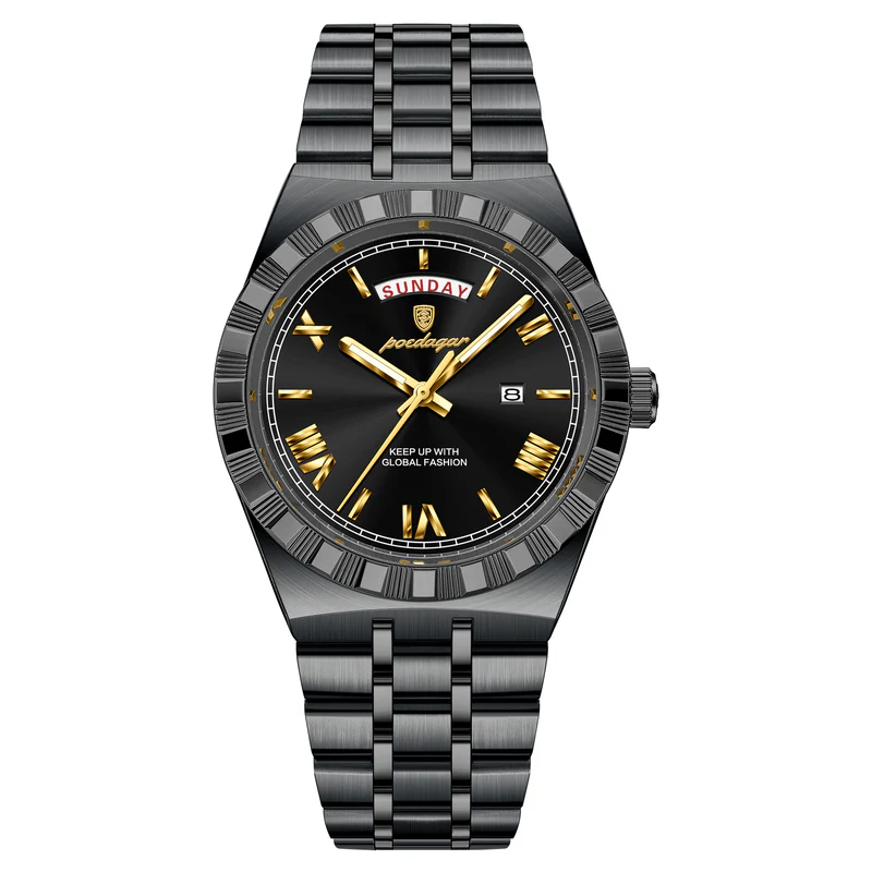 RELOJES POEDAGAR 675 PARA HOMBRE DE COLOR NEGRO - ELEGANTES | POE-49 - 1