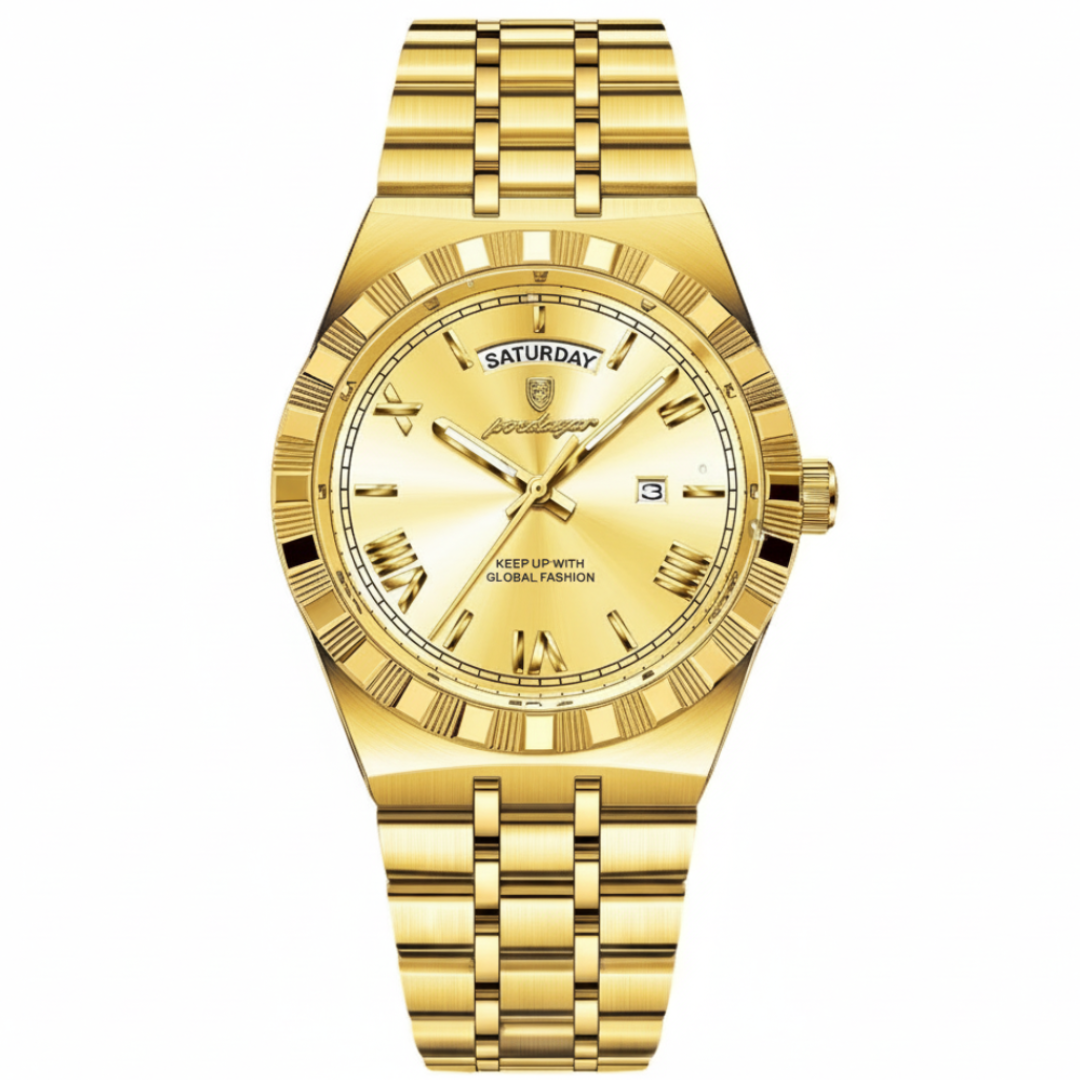 RELOJES POEDAGAR 675 POR HOMBRE COLOR DORADO - ELEGANTES | POE-48 - 1