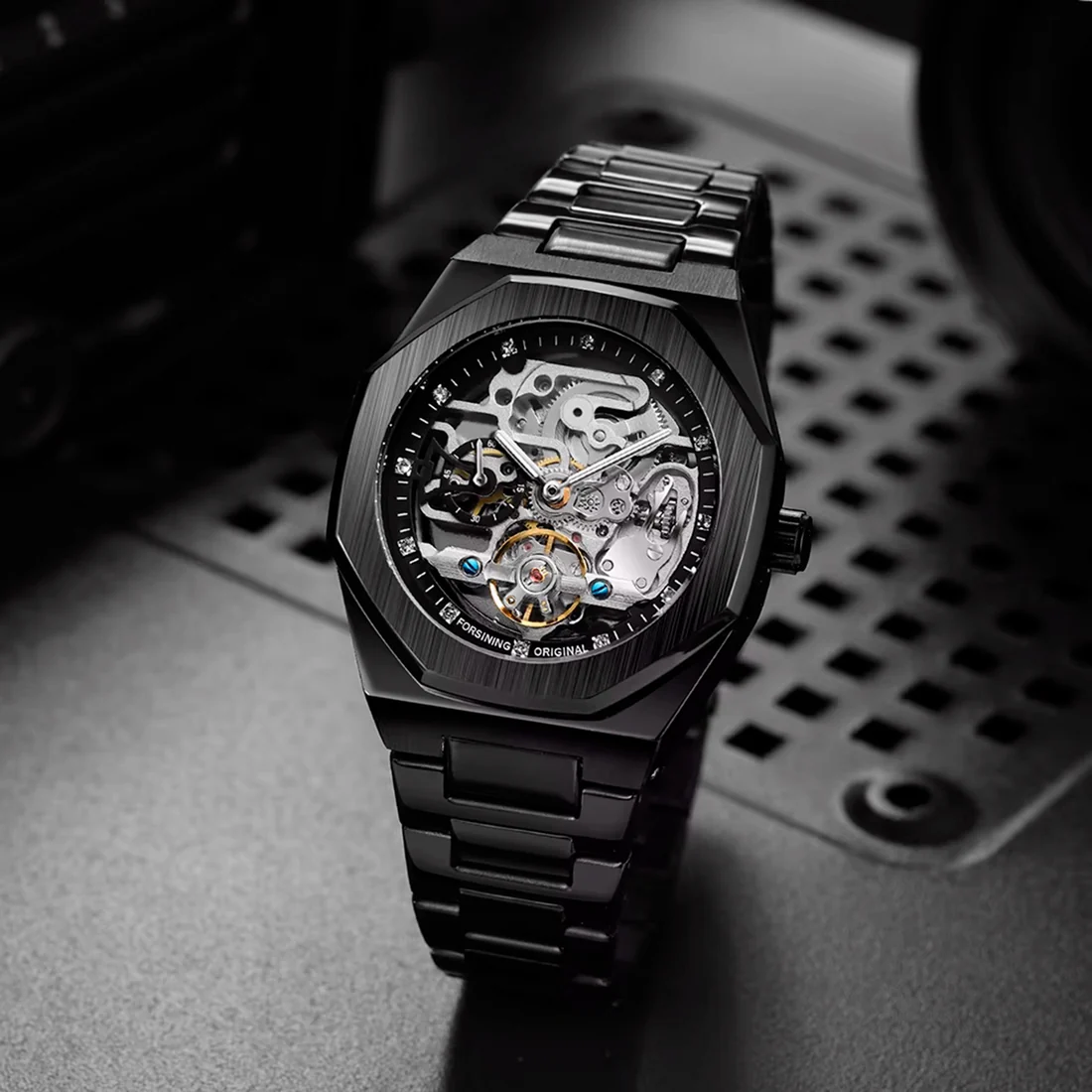 RELOJ FORSINING 100 AUTOMÁTICO ACERO NEGRO | FOR-28 - 2