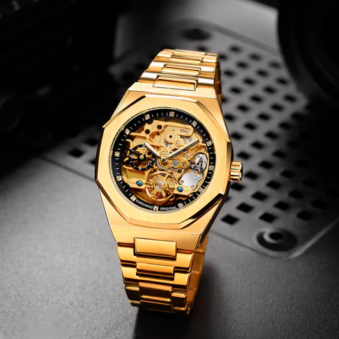 RELOJ FORSINING 100 AUTOMÁTICO ACERO DORADO | FOR-30 - 2