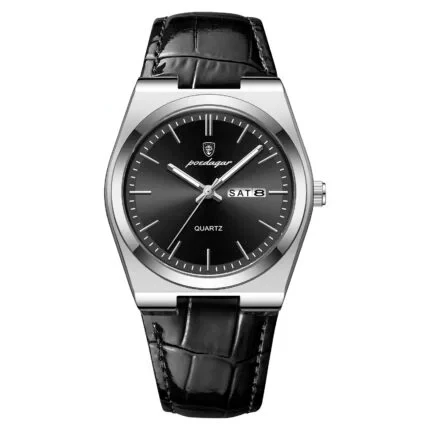 RELOJ POEDAGAR 930 CUERO NEGRO CUARZO | POE-67 - 1