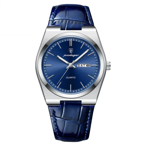 RELOJ POEDAGAR 930 CUERO AZUL CUARZO | POE-66 - 1