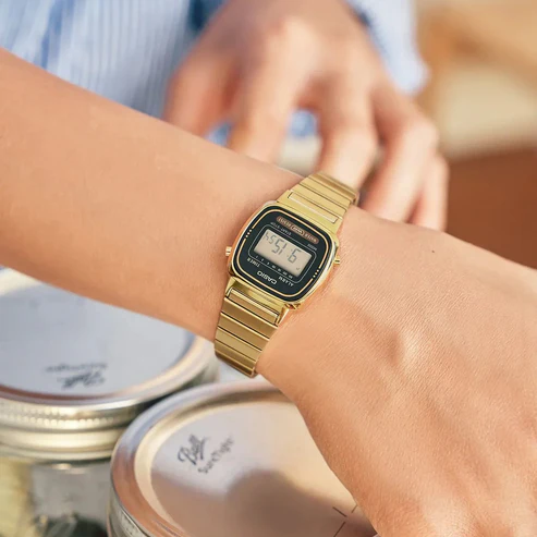LA670 | RELOJ CASIO DE ACERO DORADO PLATEADO DIGITAL | CAS-271 - 2