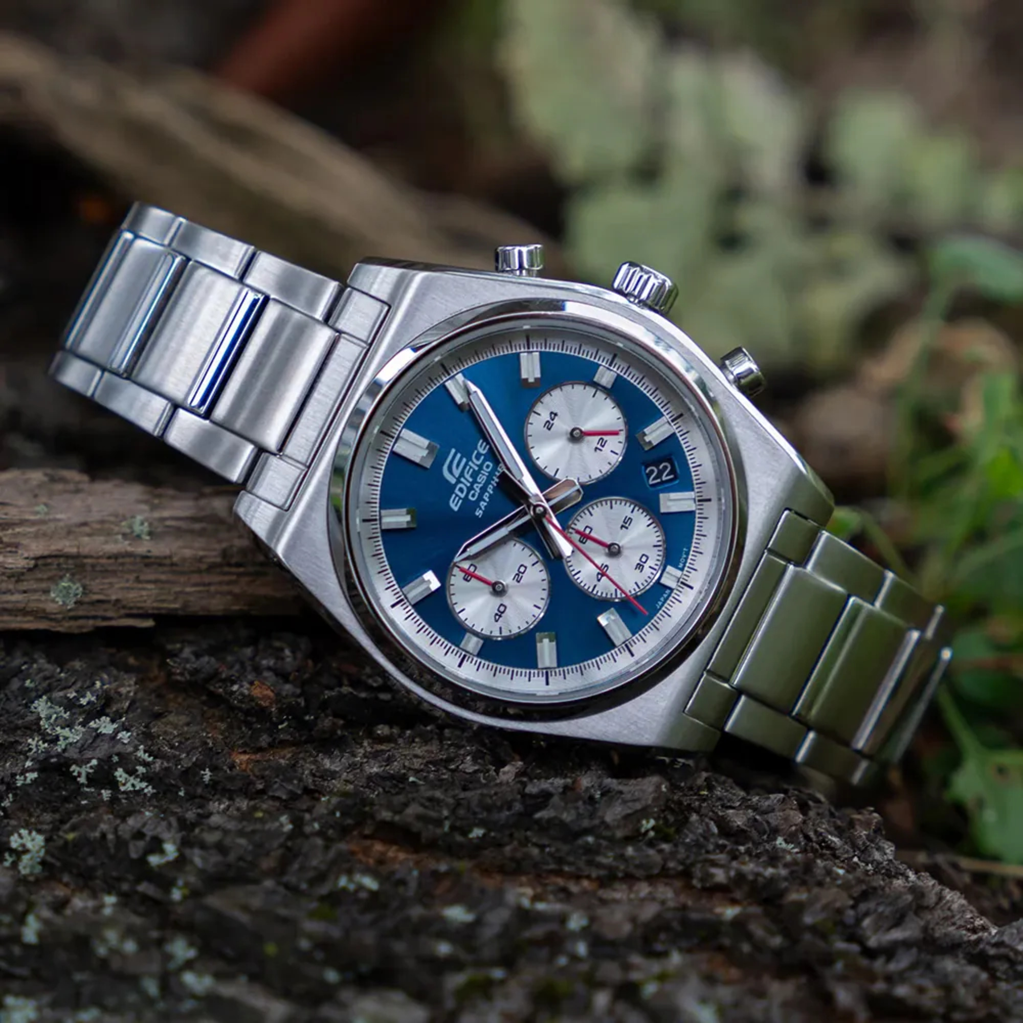RELOJ CASIO EDIFICE EFB-730D AZUL PLATEADO | EDI-OG-25 - 2