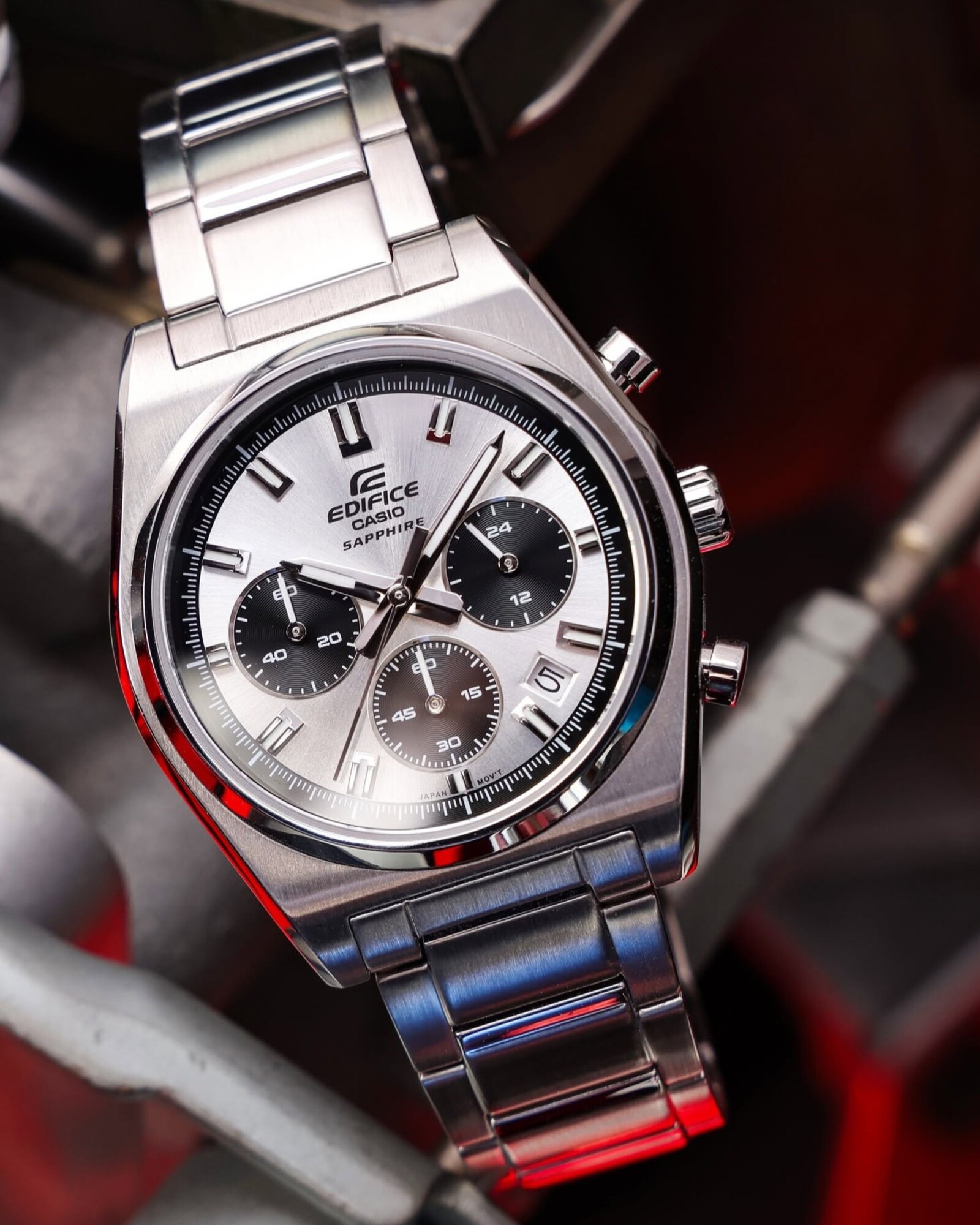 RELOJ CASIO EDIFICE EFB-730D PLATEADO | EDI-OG-26 - 2