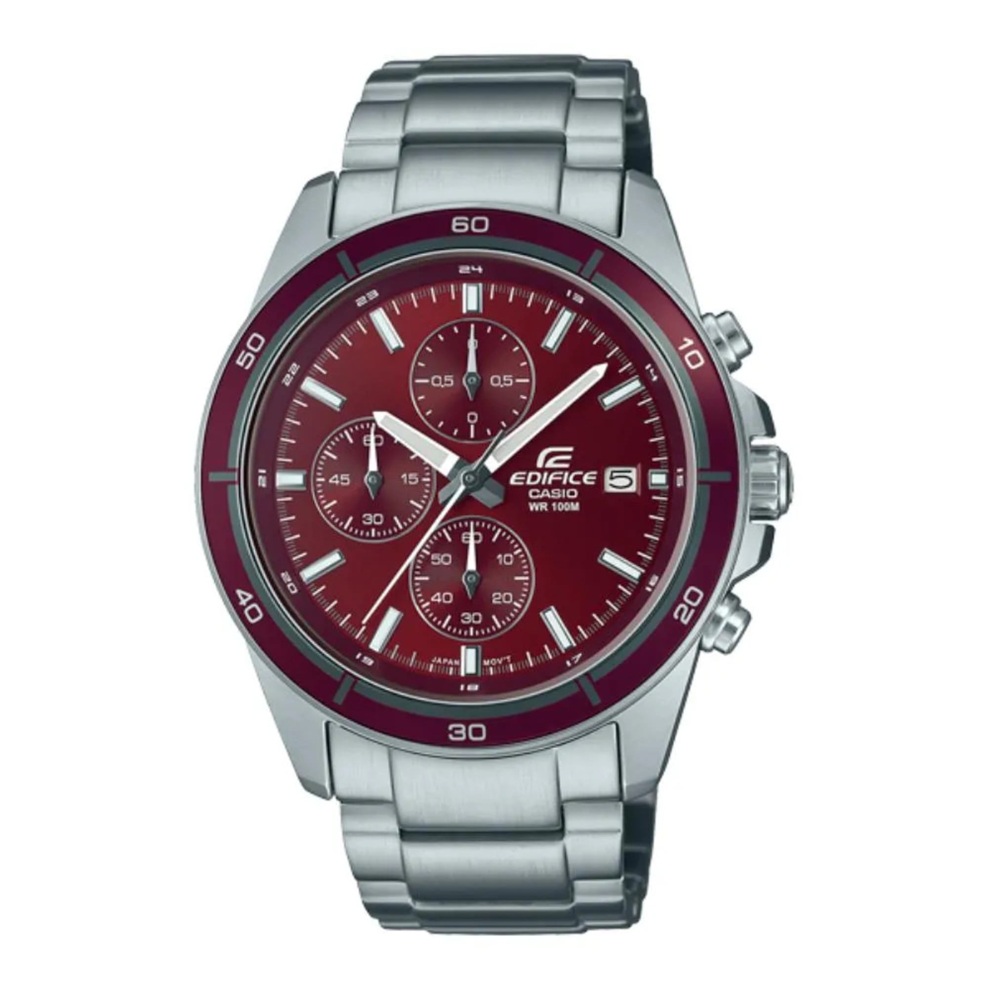 RELOJ CASIO EDIFICE EFR-526D ROJO PLATEADO | EDI-OG-29 - 1