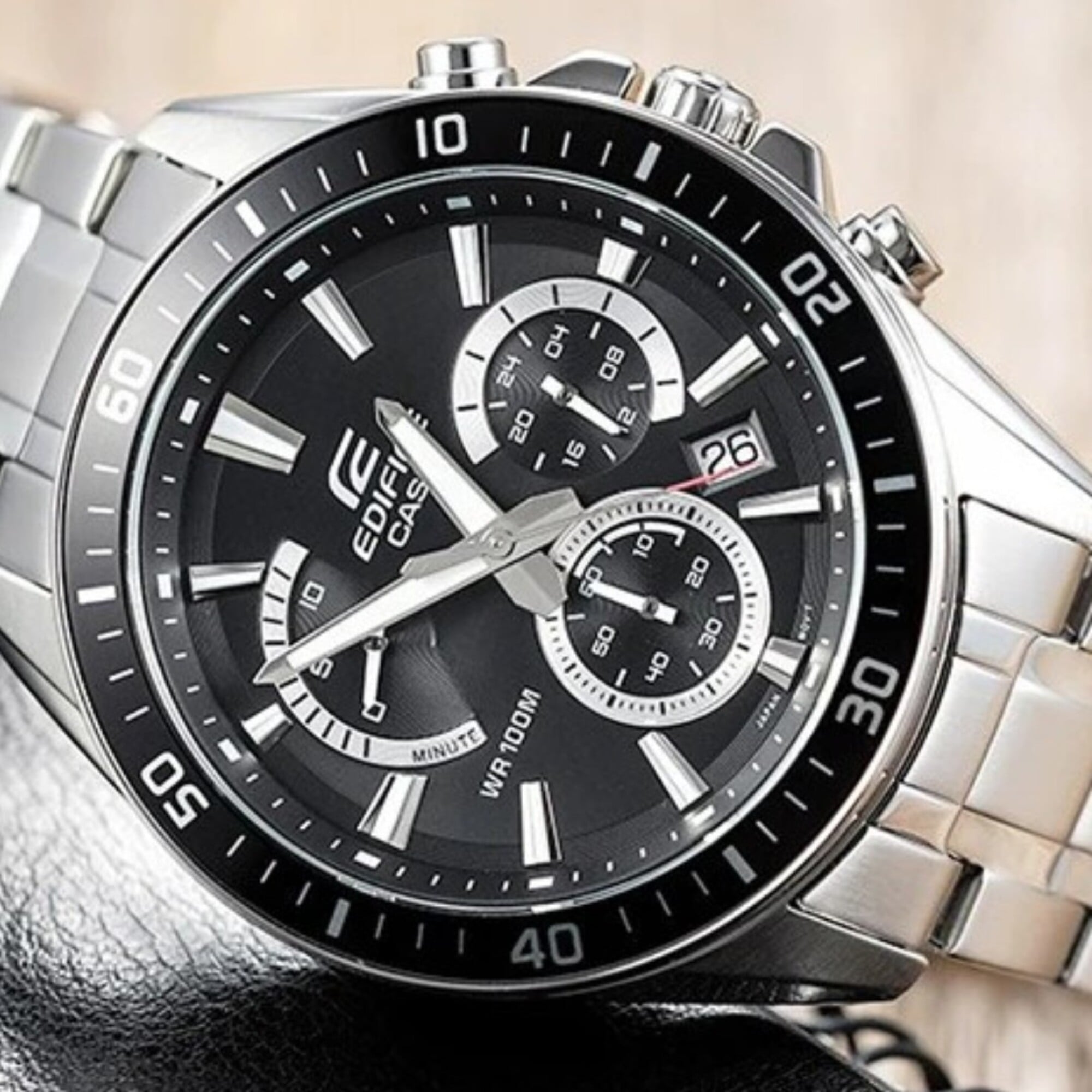 RELOJ CASIO EDIFICE EFR-552D NEGRO PLATEADO | EDI-OG-32 - 2